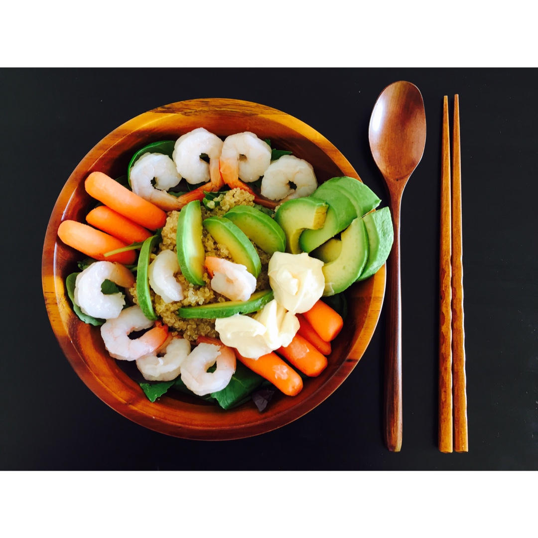 【减脂小厨房】芦笋虾仁藜麦沙拉