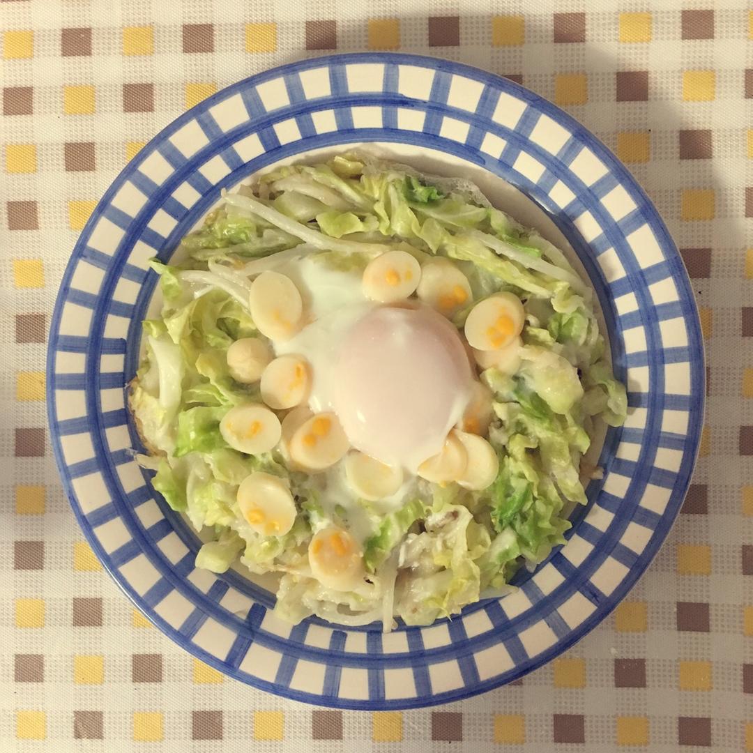 快手早餐料理-卷心菜烘蛋