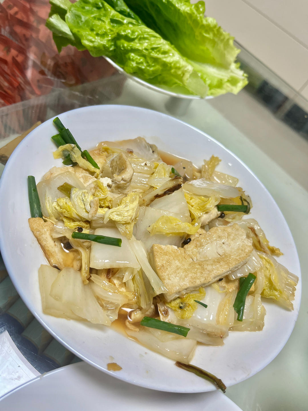 家常白菜炒豆腐