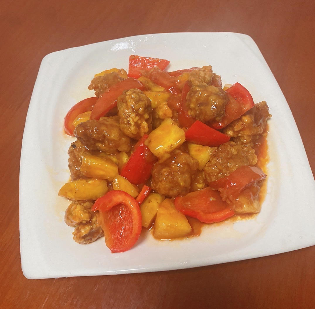 鸡胸肉版菠萝咕噜肉❗️一上桌秒光😋巨好吃～