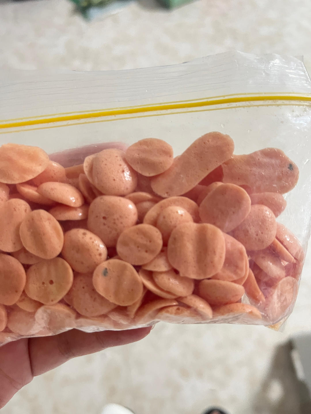 入口即化火龙果蛋黄溶豆《六个月以上婴幼儿辅食零食》果蔬溶豆！无淀粉无糖简单配方  更新