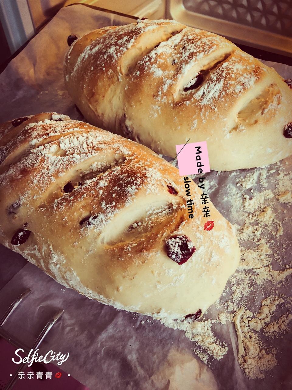 蔓越莓全麦黑糖面包