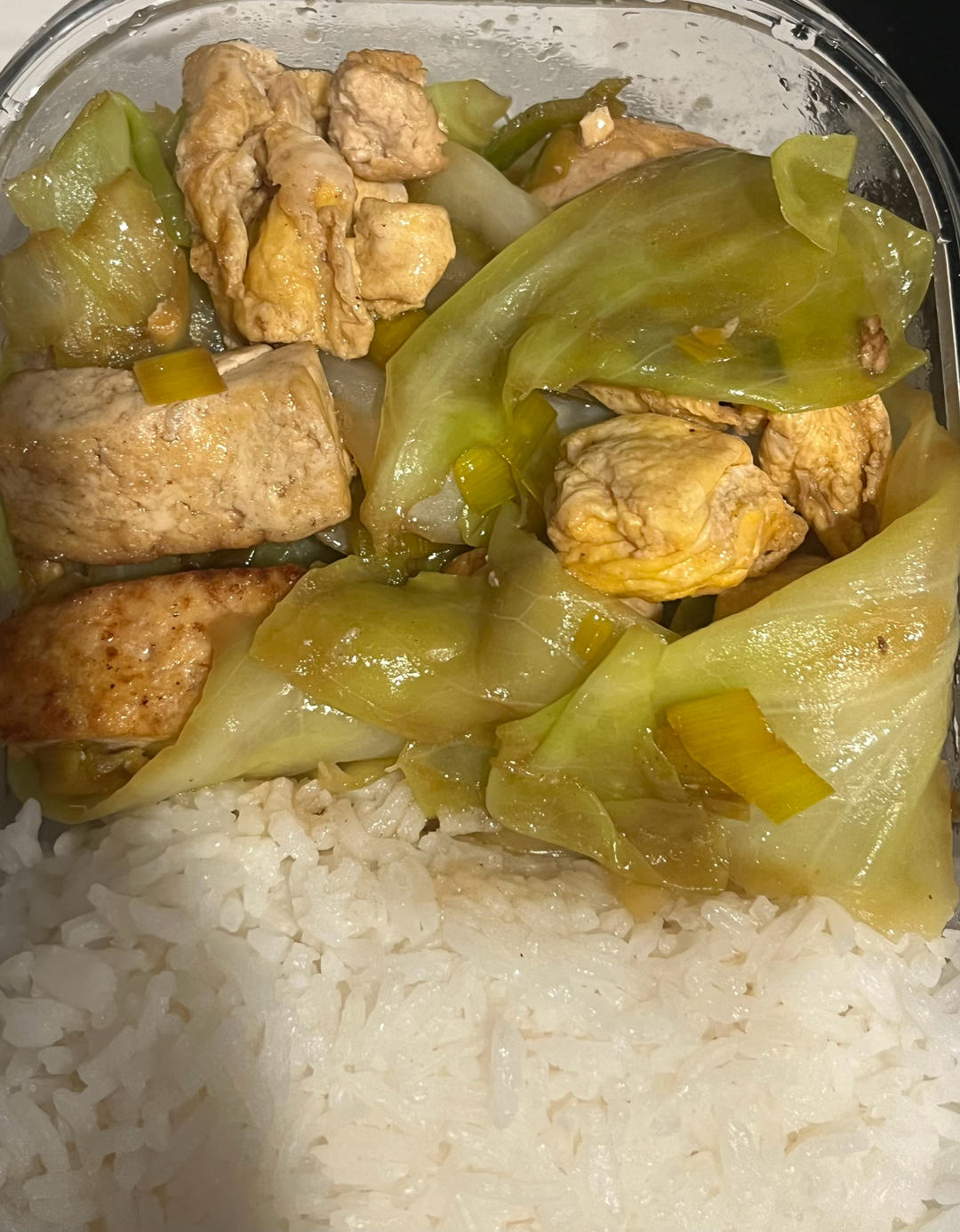 酱香浓郁❗️超级好吃的煎豆腐烧手撕包菜