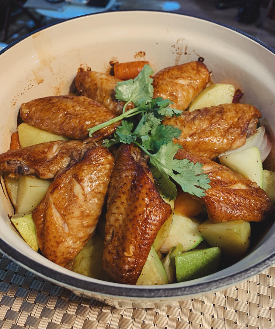 鸡腿烤杂蔬（珐琅锅）