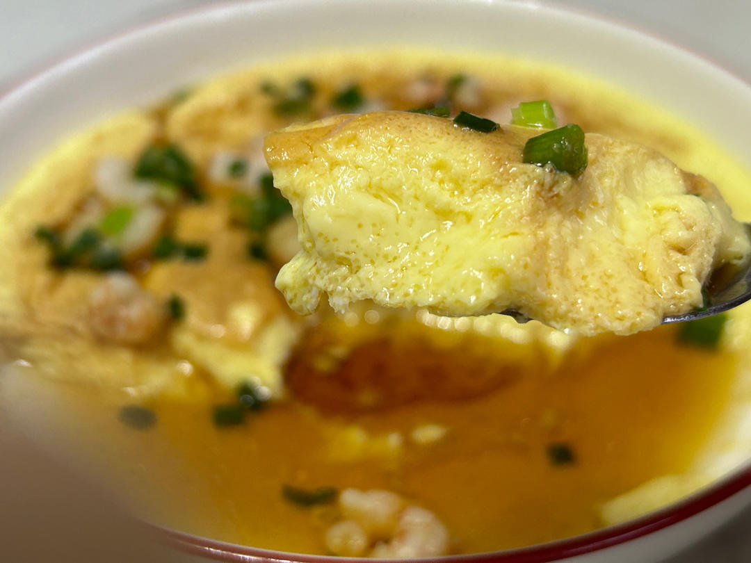 滑嫩的虾仁蛋羹