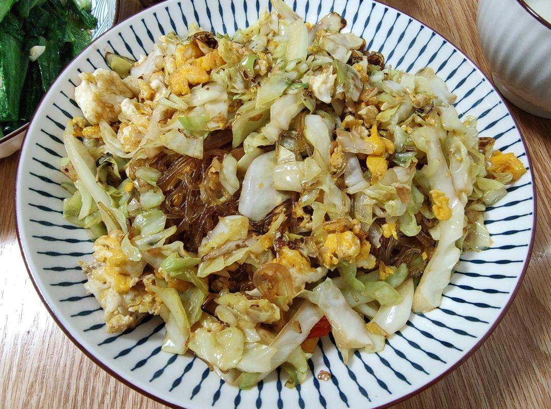 粉丝炒包菜