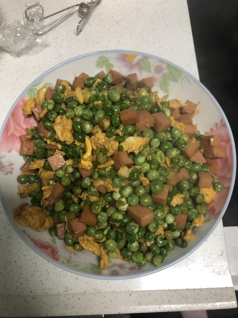 快手营养家常菜～豌豆火腿炒蛋😋简单美味❗️