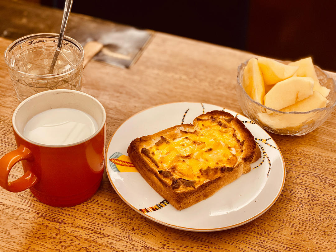 空气炸锅版营养快手早餐之爆浆吐司