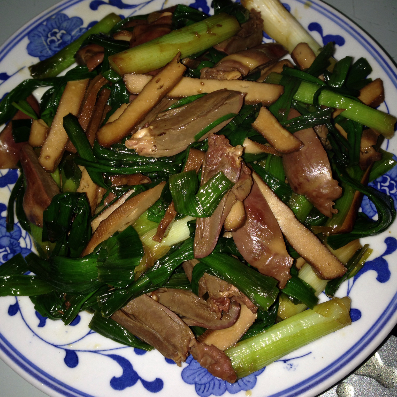 大蒜炒牛肉丝