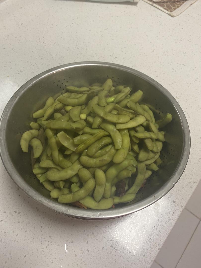 煮毛豆—不会变色版