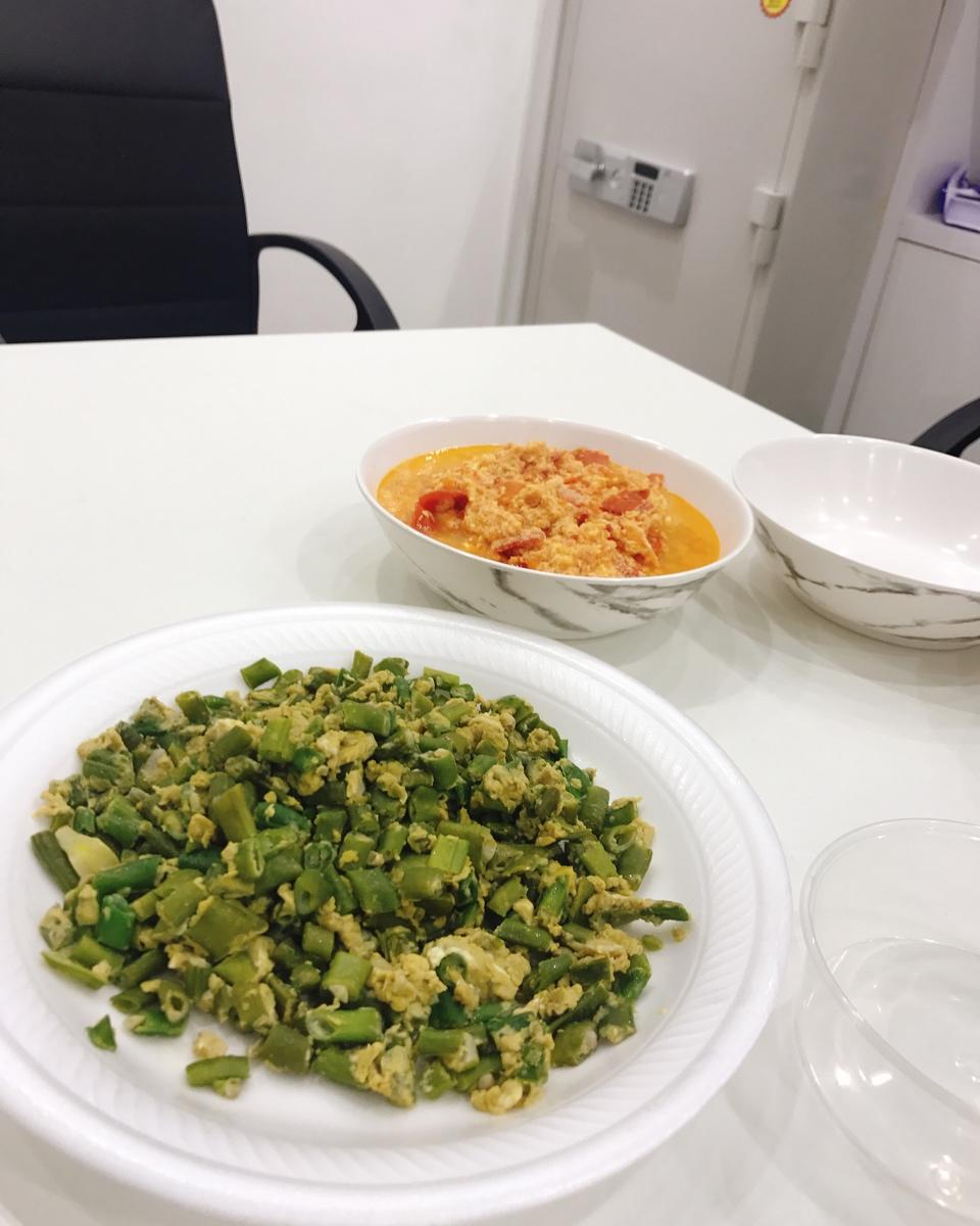 豆角炒鸡蛋