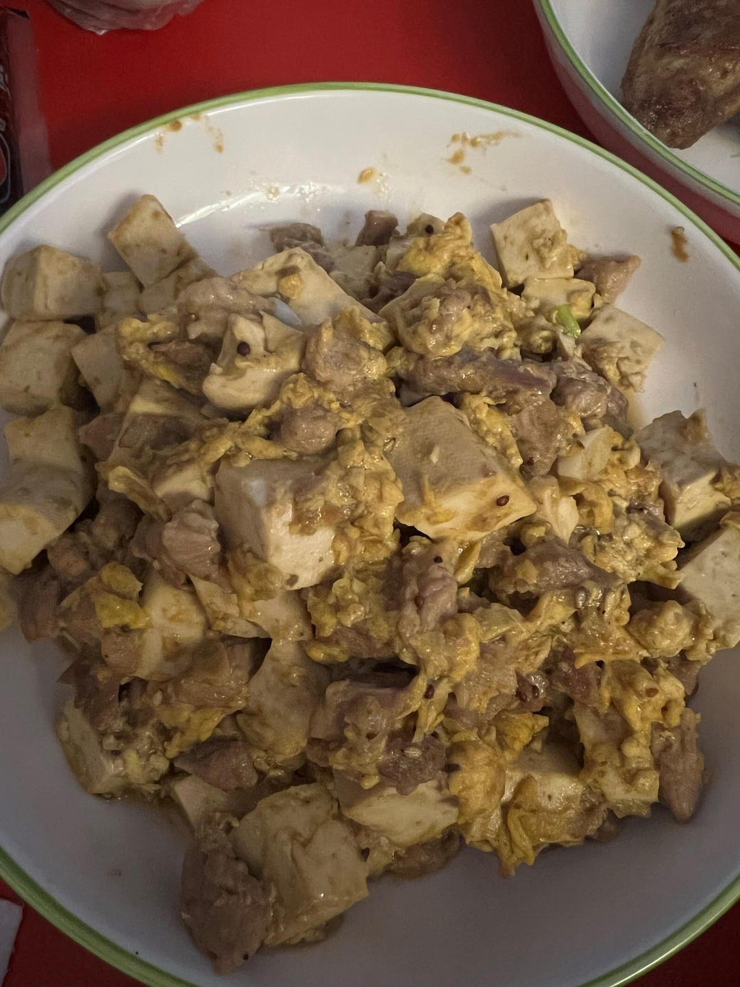 入口即化的肉沫鸡蛋包豆腐