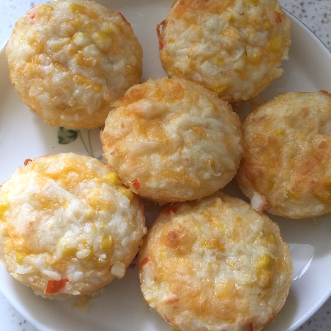 快手早餐-剩饭鸡蛋杯
