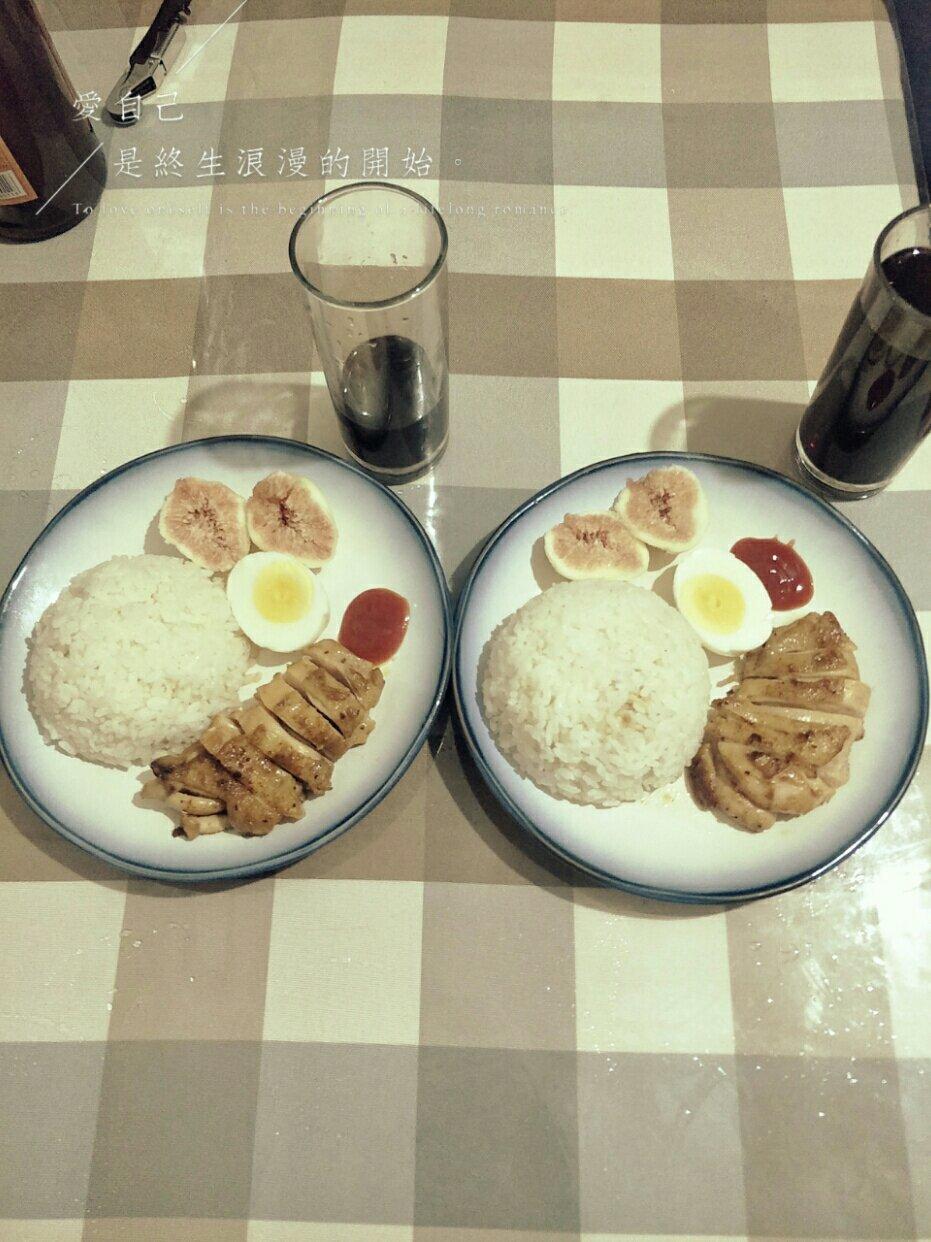 自制健康营养鸡扒饭，附自用的黑椒汁做法