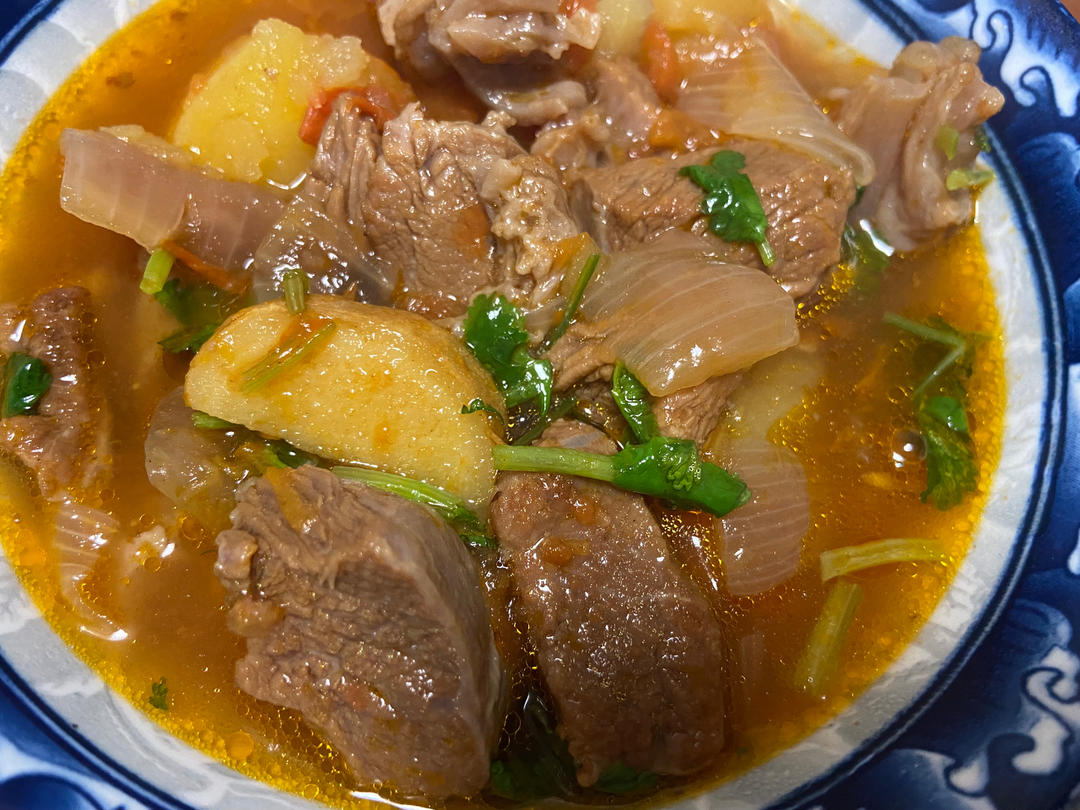 西红柿炖牛腩～电压力锅版