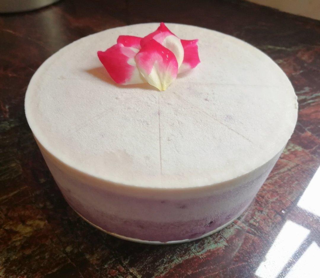 渐变蓝莓冻芝士蛋糕（免烤）