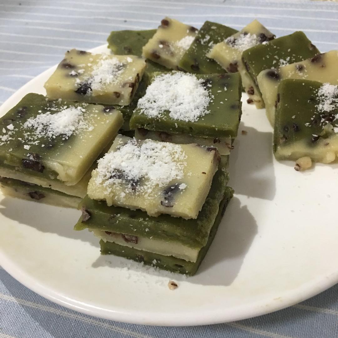 日式抹茶红豆麻糬饼