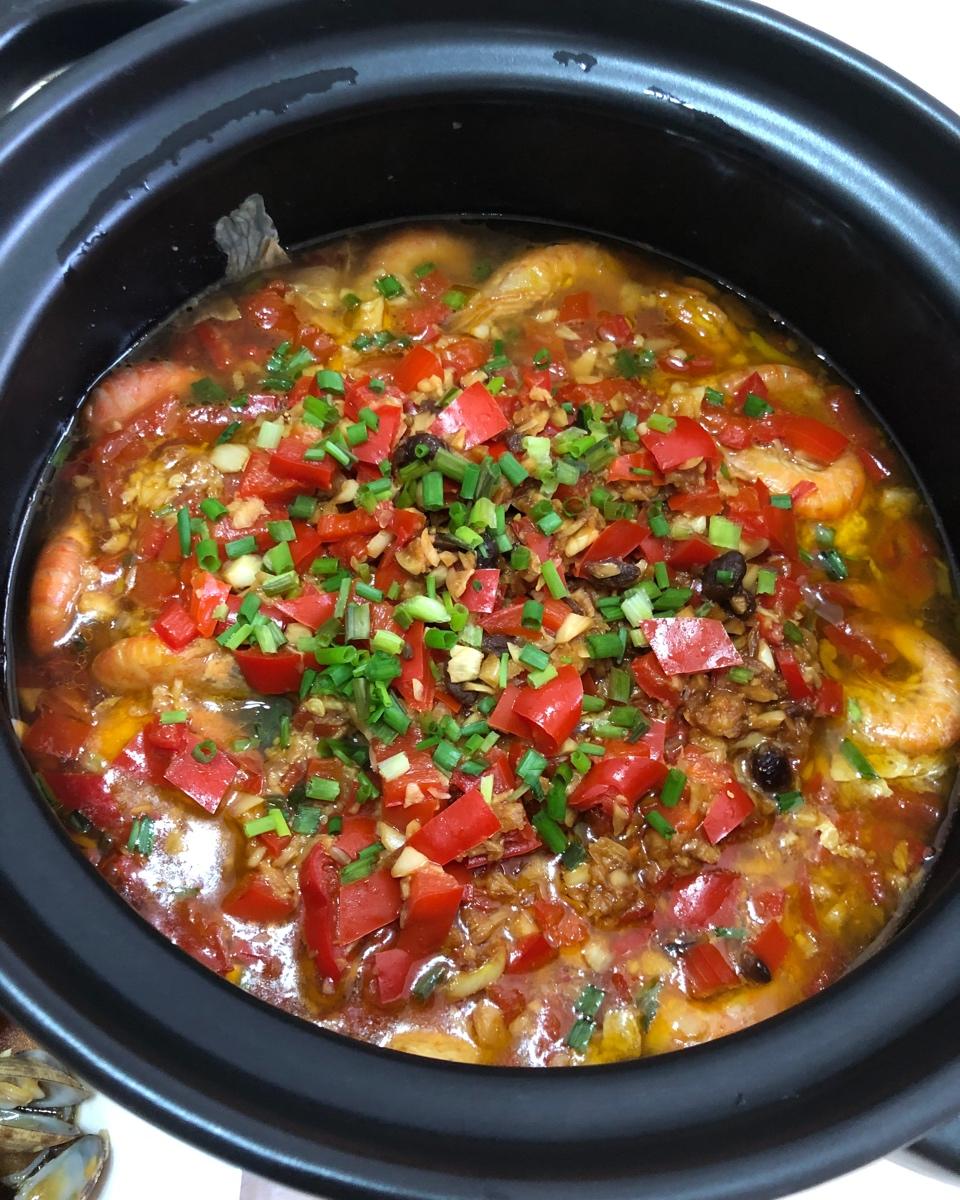 鲜虾白菜豆腐煲