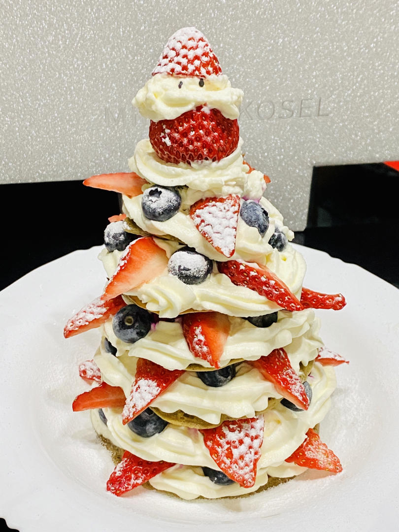 免烤箱❗️高颜值巨好吃的圣诞树松饼蛋糕🎄手把手教你做，让我们一起快乐过圣诞。