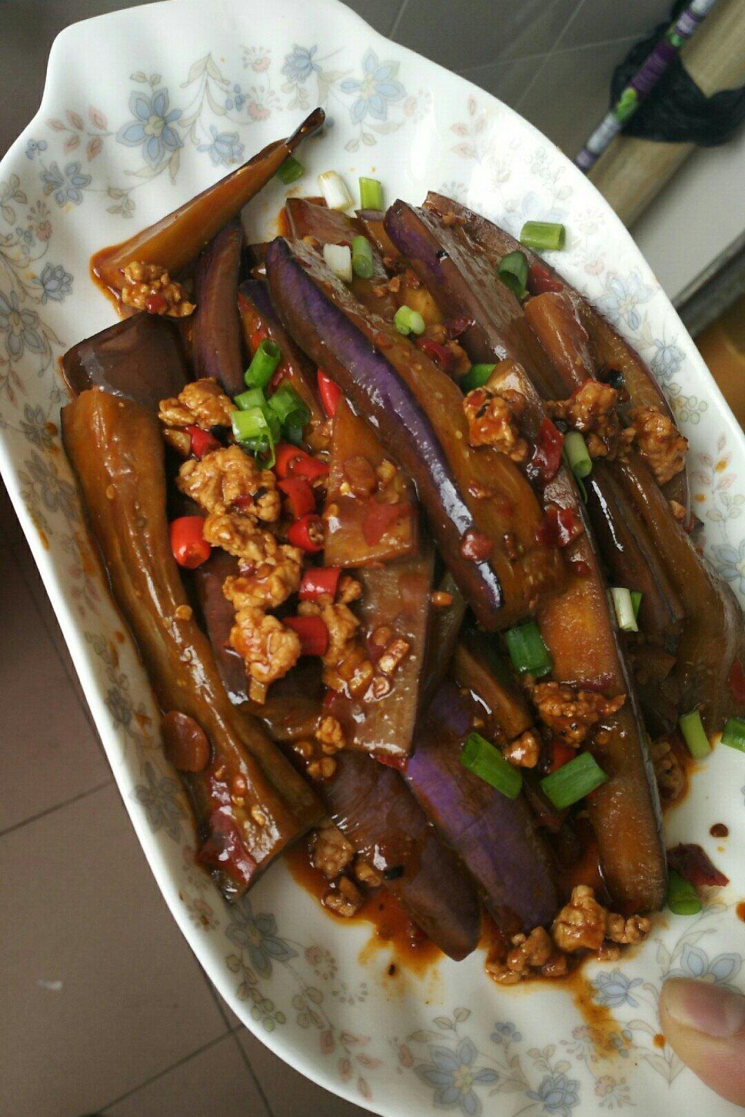 红烧肉沫茄子