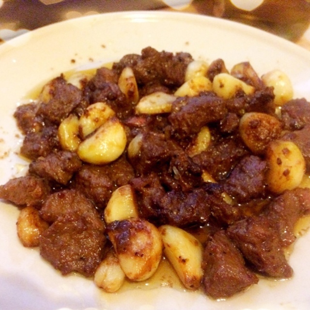 黑蒜子牛肉粒