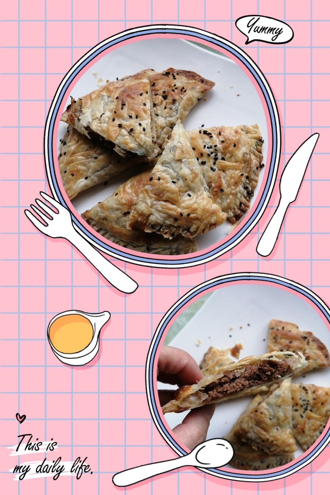 简单牛肉饼❥手抓饼版的做法