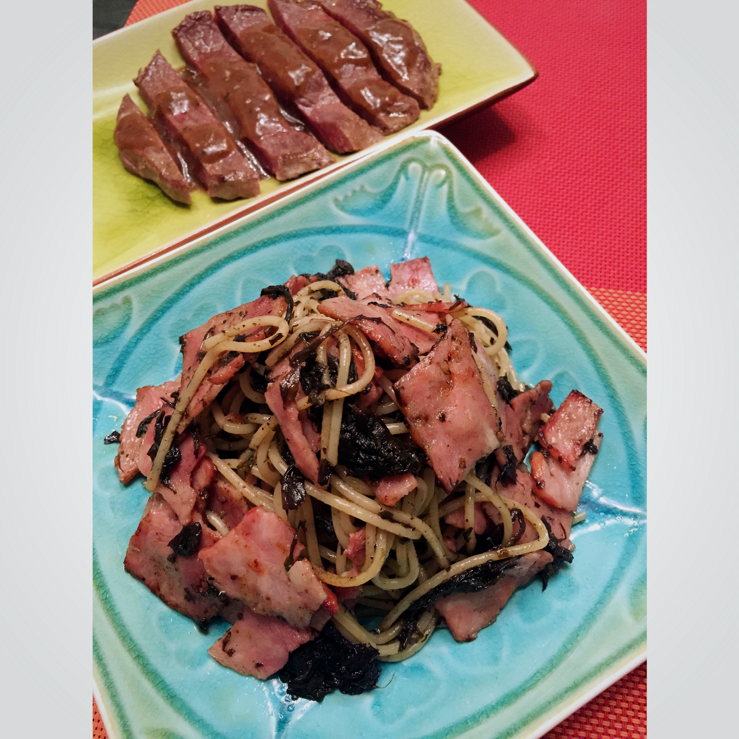 可能是最好吃系列--橄榄菜培根意面