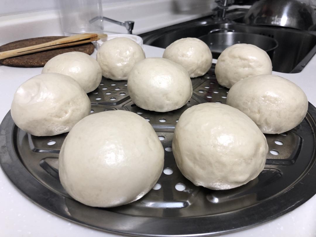 老面戗面白馒头
