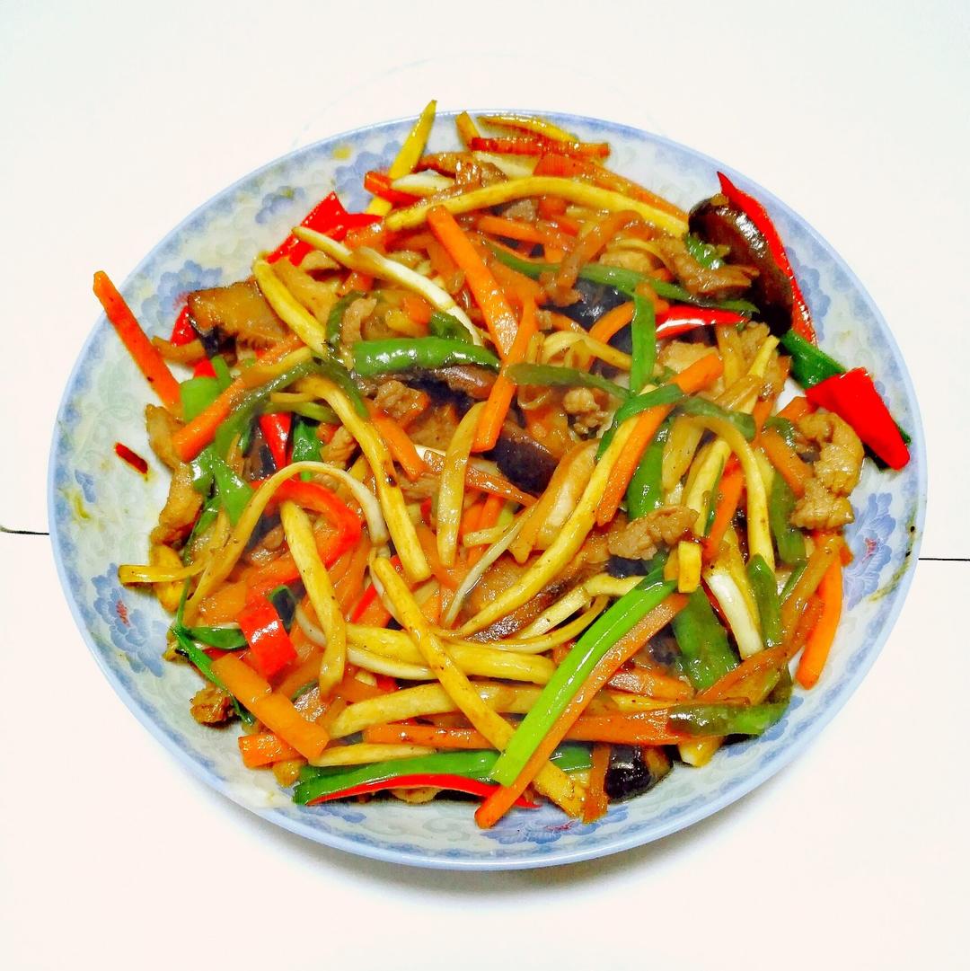 茭白炒三丝