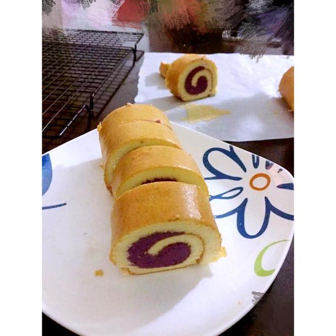 紫薯蛋糕卷（低卡低糖）新手也能做好哦的做法