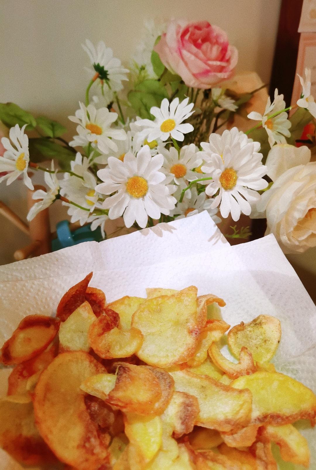 酥脆可口的自制薯片一个🥔就搞定