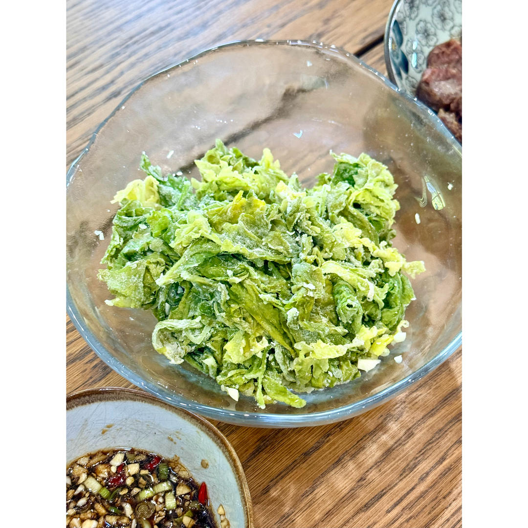 蒸芹菜叶（蒸野菜）