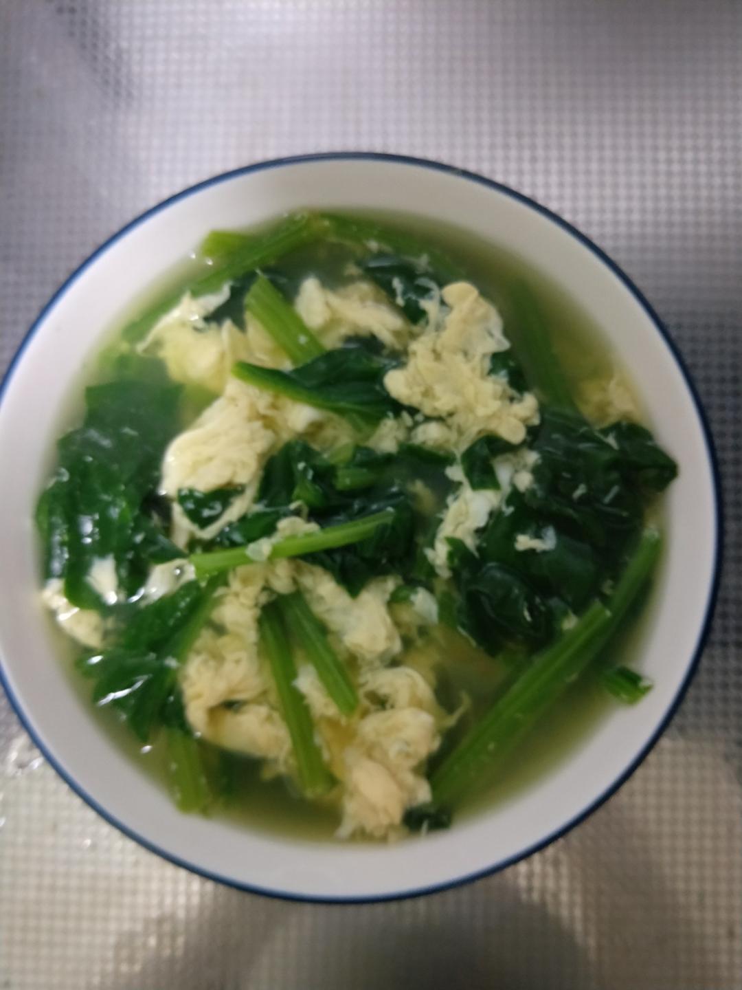 茉莉219做的菠菜鸡蛋汤