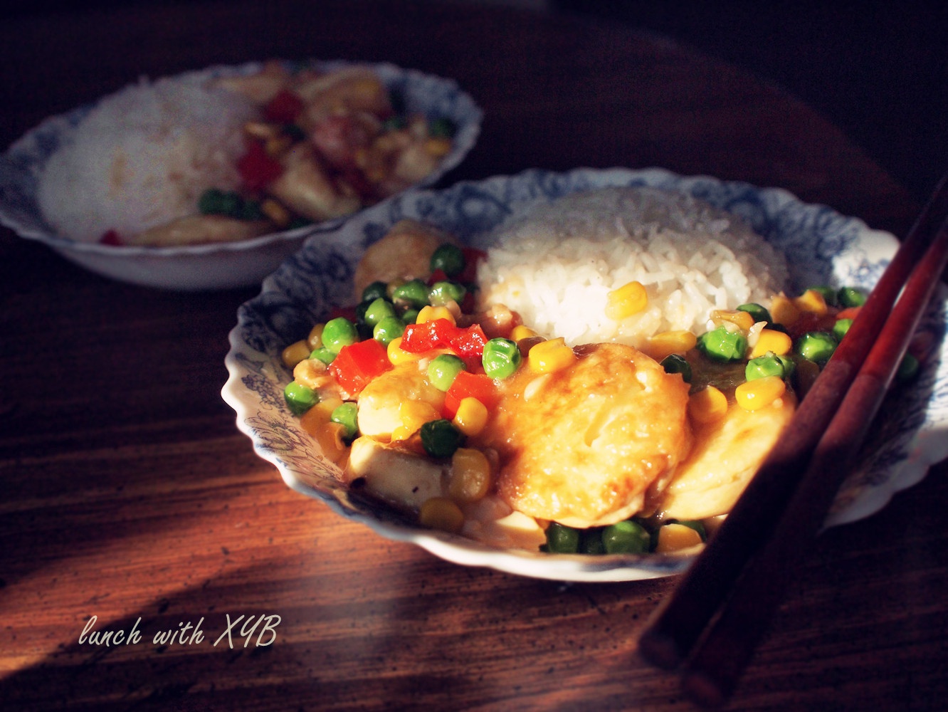 蚝油虾仁烧玉子豆腐