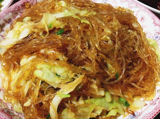 粉丝炒包菜