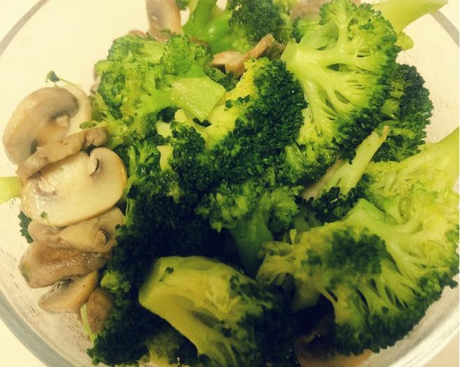 减脂快手菜—西兰花炒蘑菇的做法