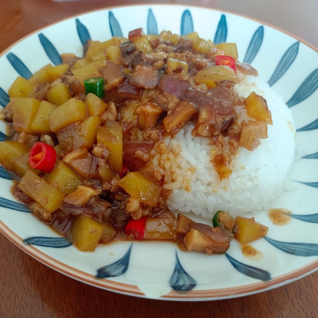 ㊙️香菇土豆肉沫拌饭❗️比外卖还好吃