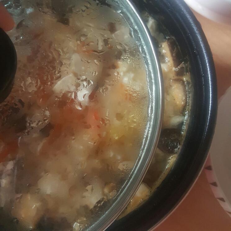 （宿舍党减脂）虾仁杂菜豆腐年糕羹的做法 步骤5