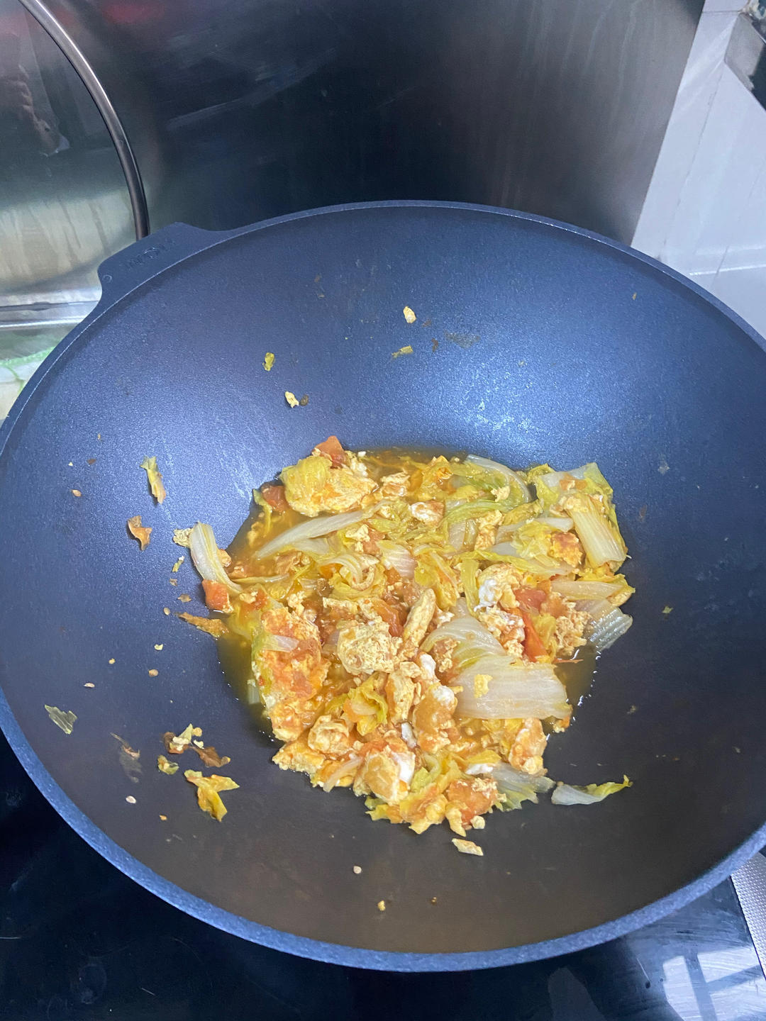 蕃茄炒蛋加白菜