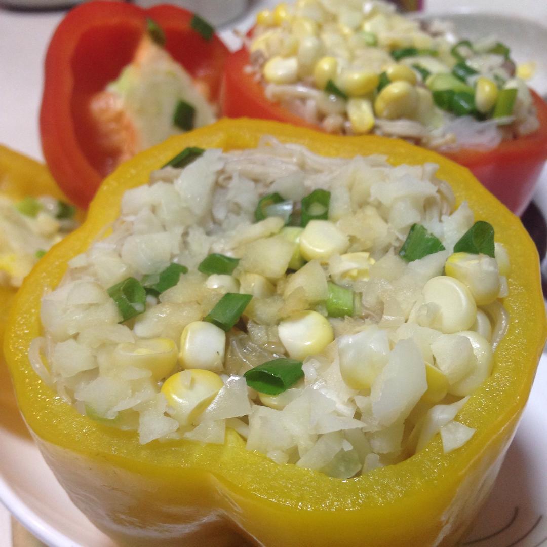 灯笼椒蒸盅（蒜蓉+粉丝）