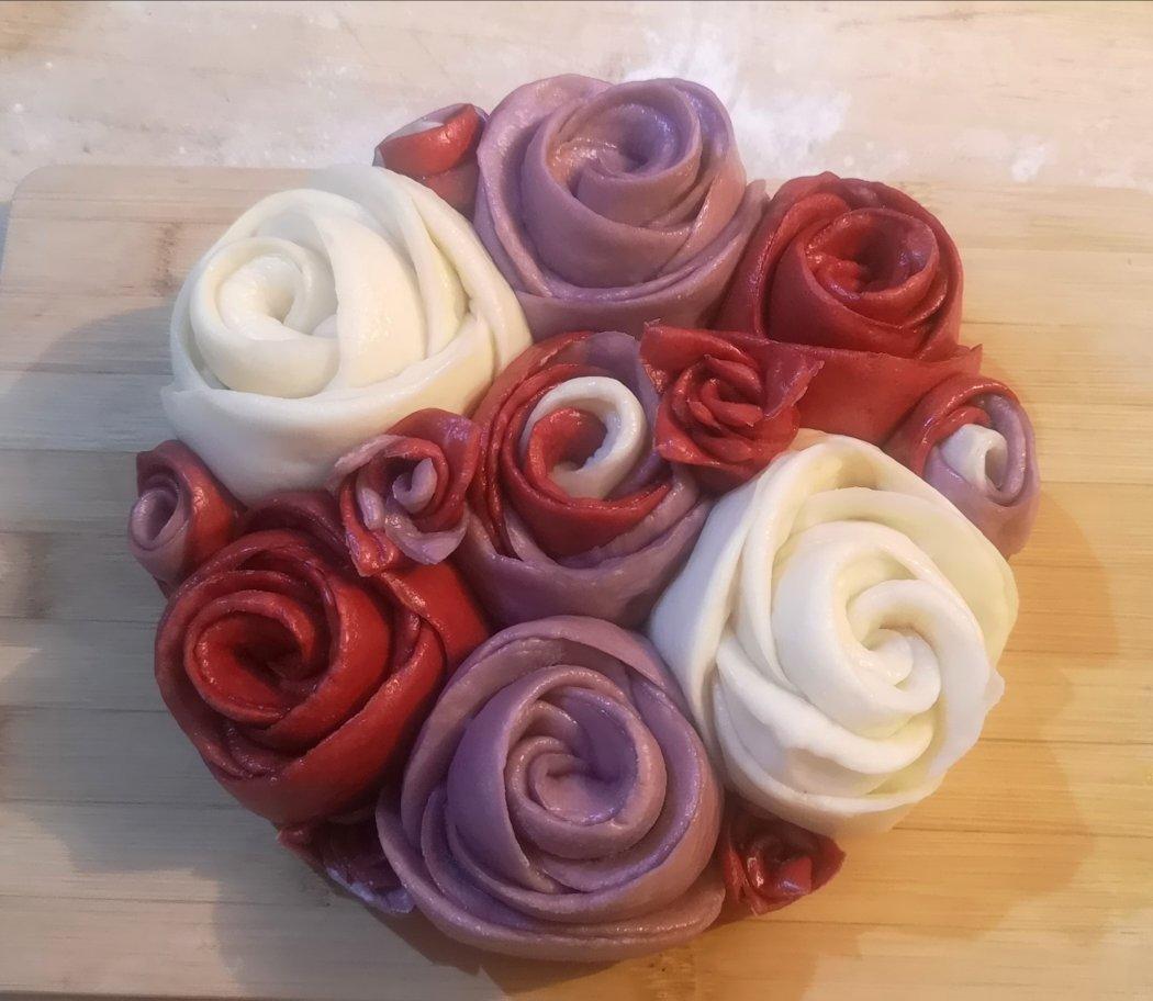 五彩馒头花花卷