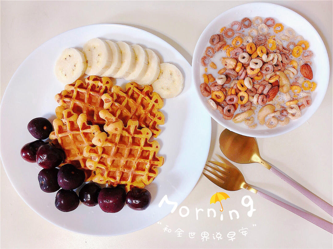 简单快手健康华夫饼waffle