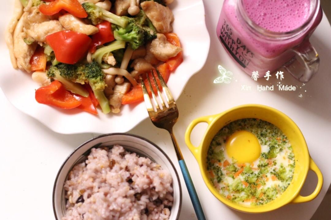 减脂餐之鸡肉炒杂蔬