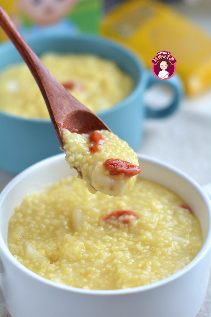 厚油黄小米山药粥