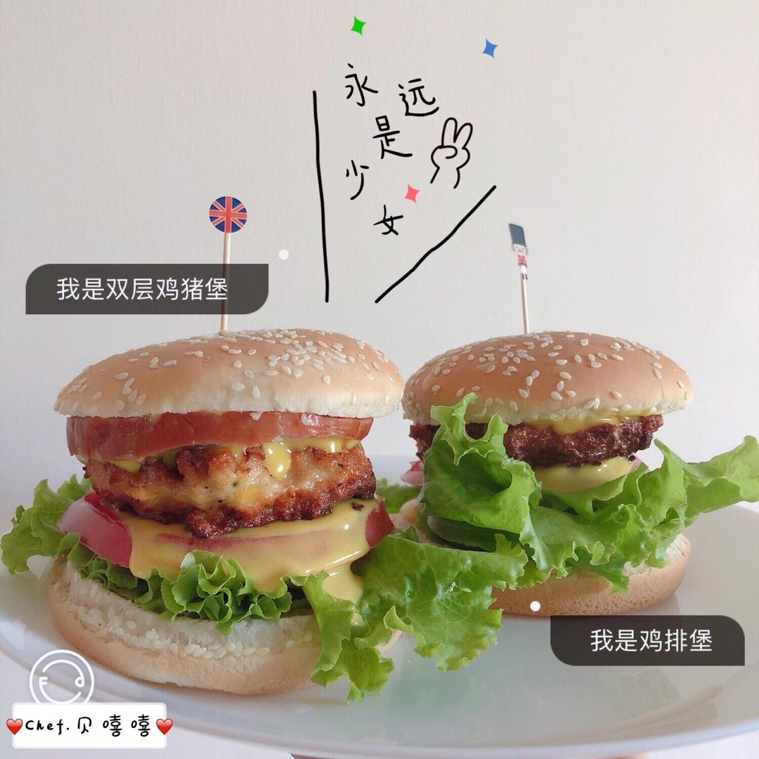肯德基早餐汉堡轻松在家做 ---『玉米鸡肉汉堡包』