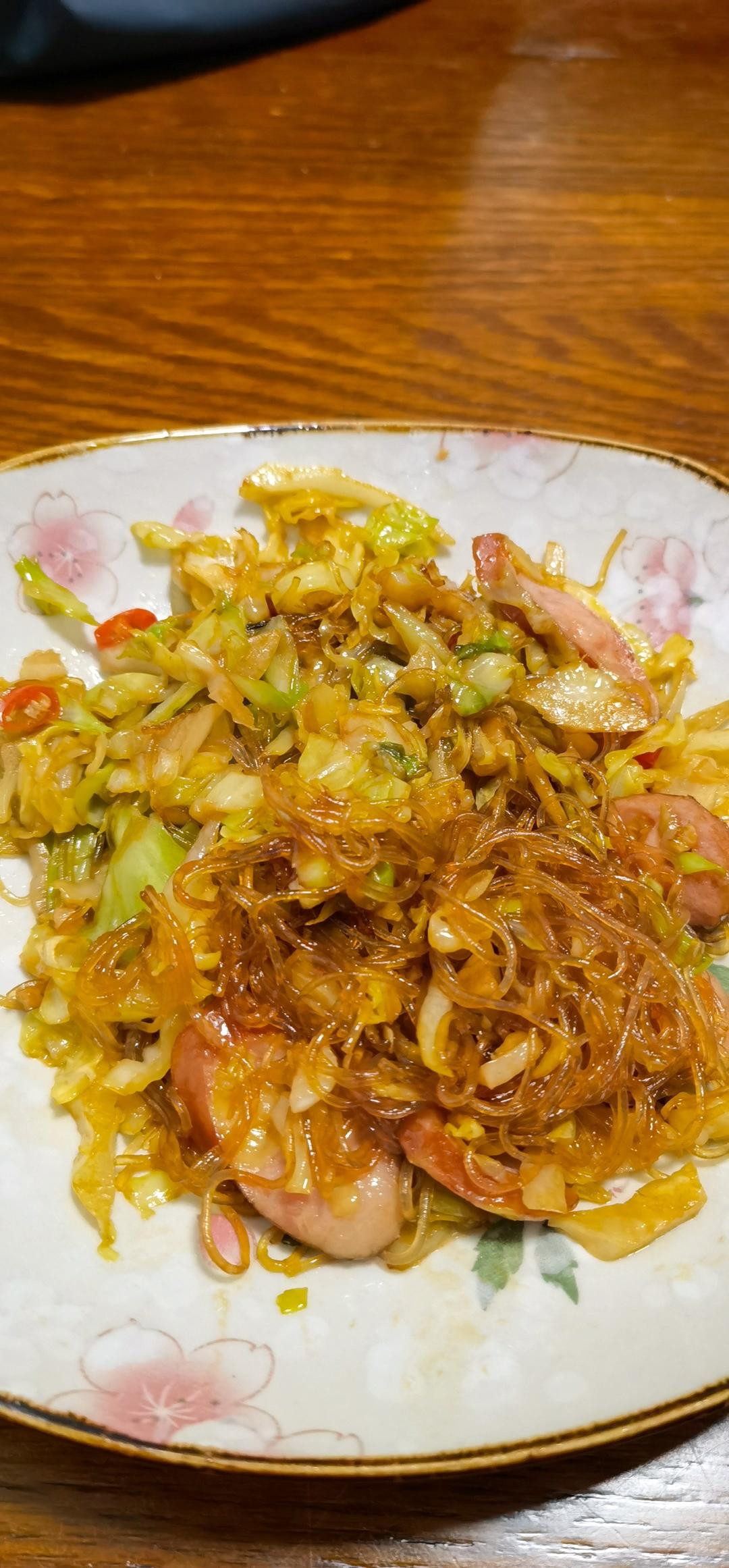 包菜炒粉丝