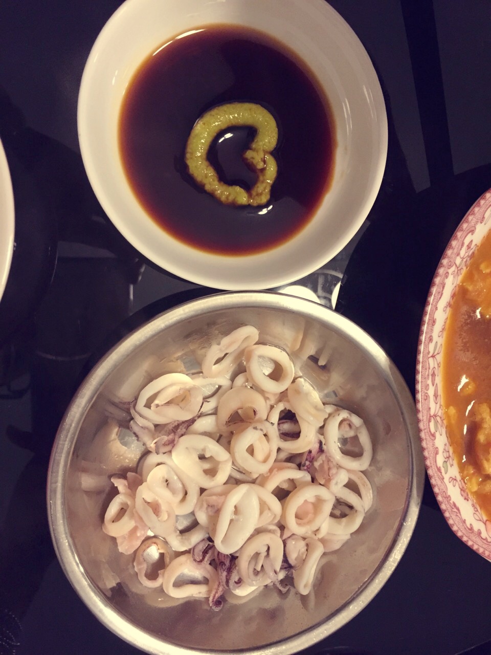 清淡的白灼鱿鱼