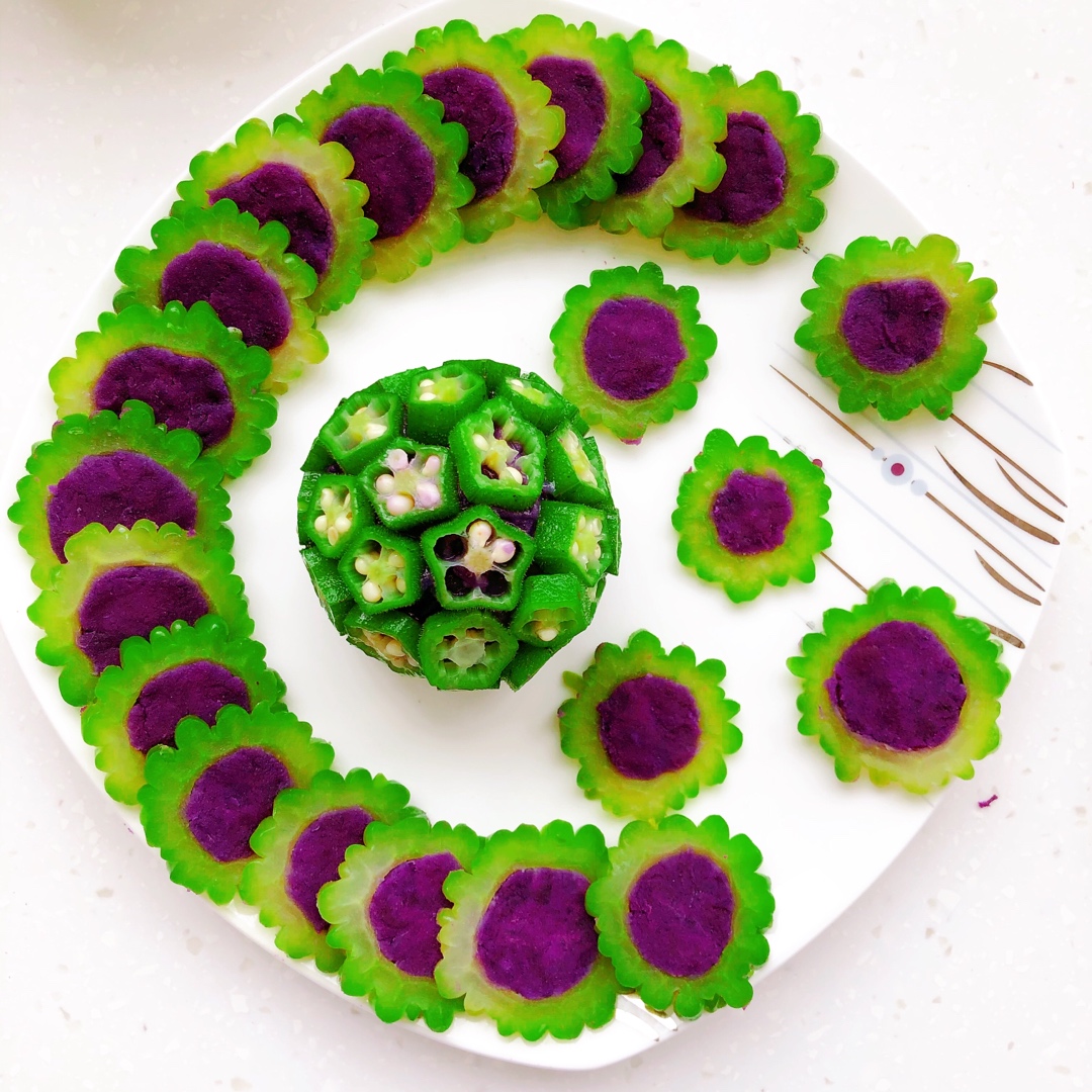 苦瓜紫薯圈💕秋葵草莓宴