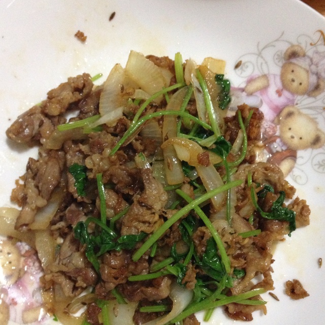 洋葱孜然羊肉片