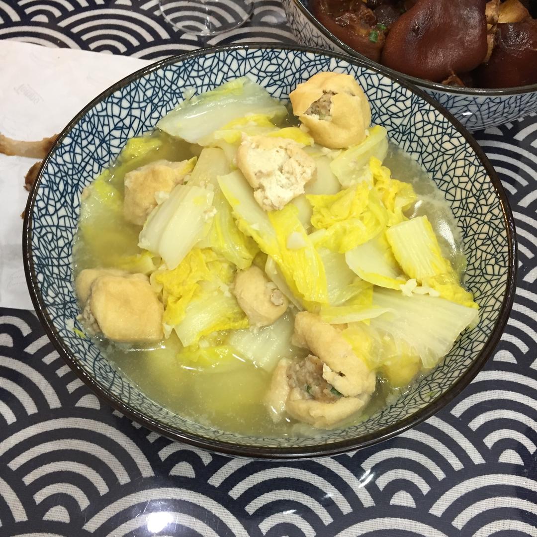 苏哪吒做的川香豆泡炖白菜